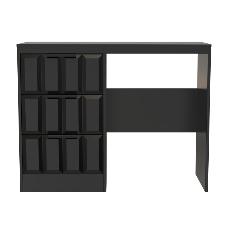 Besian Dressing Table, Deep Black/Black