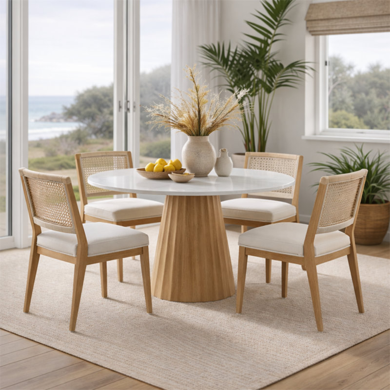 Floraville 42" Dining Table, Tan