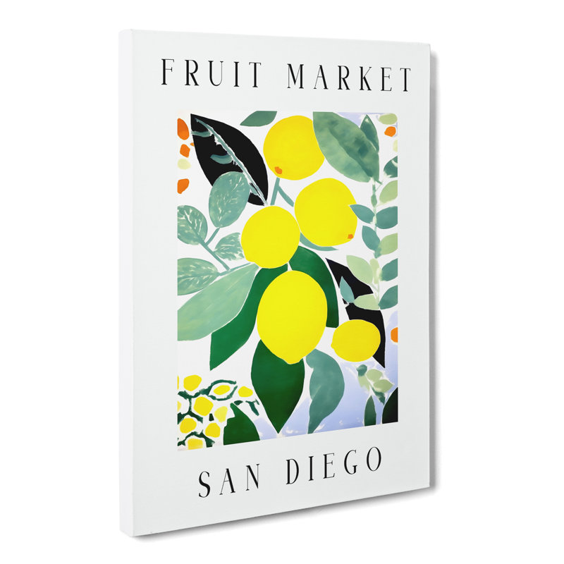 XMKTMKT-389 Lemon San Diego Fruit Market - Wrapped Canvas Print, 50cm H x 35cm W x 3cm D