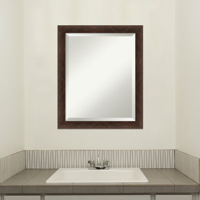 Brence Solid Wood Rectangle Wall Mirror