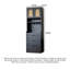 Armoire garde-manger noire mince et haute avec portes en rotin