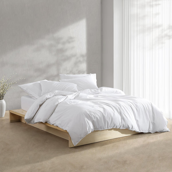 Juego de edredón Calvin Klein de algodón percale lavado liso 2