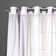 Gathered Linen-Textured Grommet Semi-Sheer Curtains (Set Of 2)