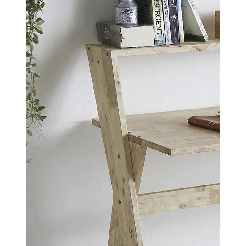 Bureau d'étude 37,5 po Mid-Century Crisscross , Naturel