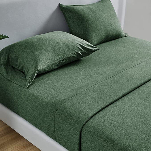  Taie d'oreiller unie 100% coton, Grand, gris