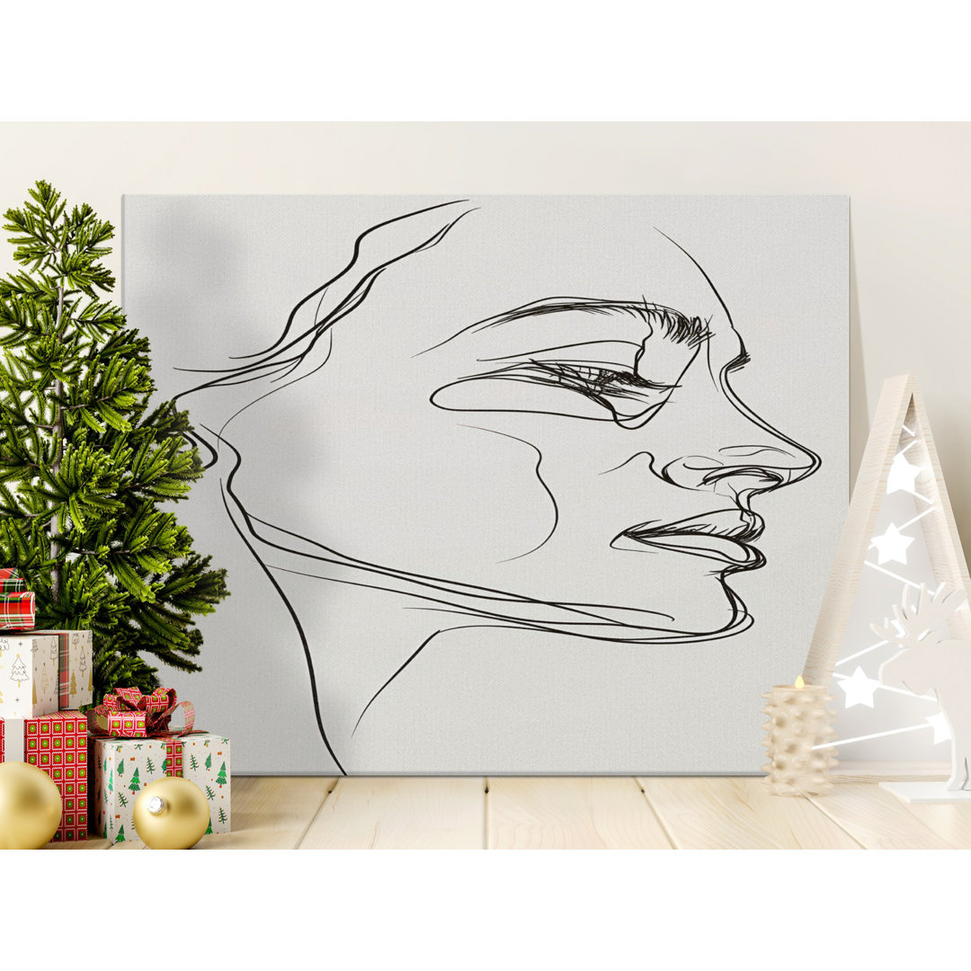 Abstract Line Art Woman Wall Art