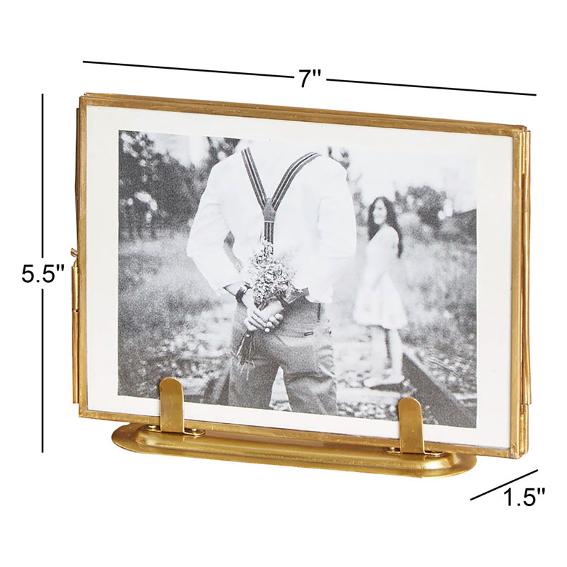 Cadres photo en laiton et verre avec support photo