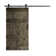 Castle Series 84'' Solid Wood Paneled Satin with Installation Hardware Kit Barn Door