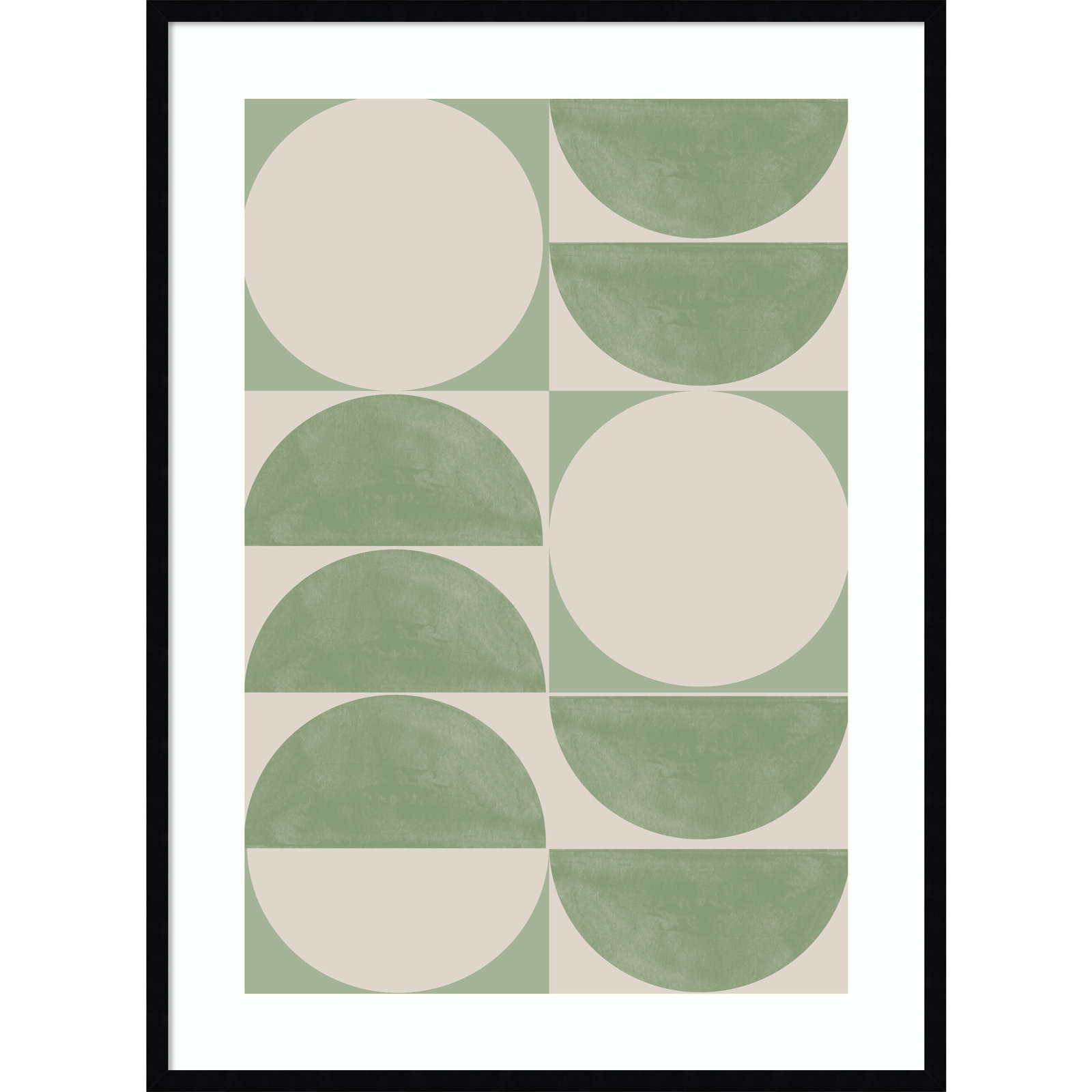 Mid Century Modern 01 Print, Black, 41" H x 30" W