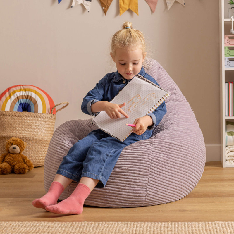 Bean Bag Bazaar Kids Dalton Cord Bean Bag, Lavender Purple
