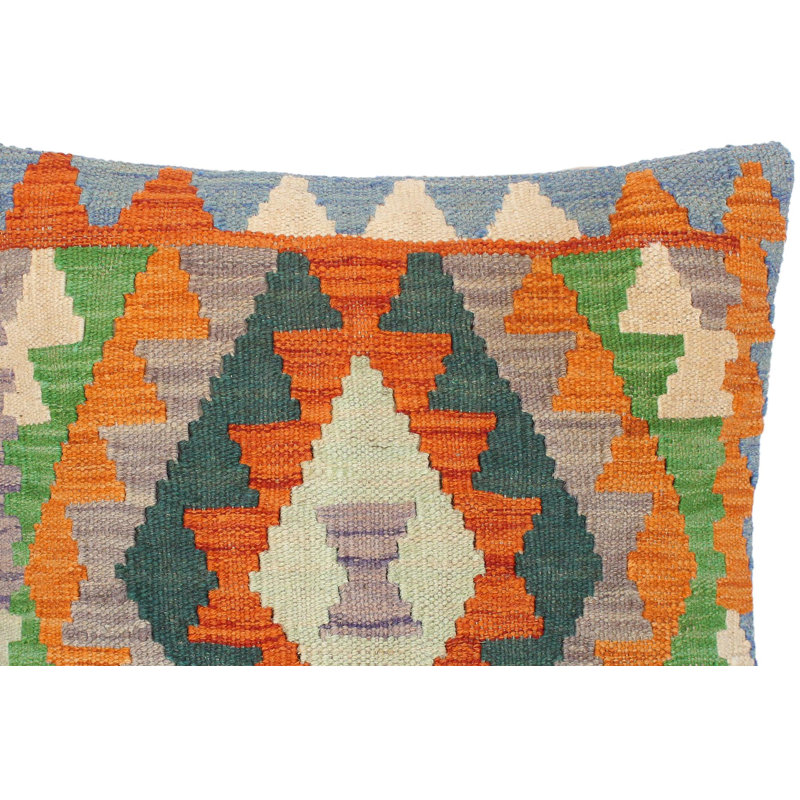 Housse et insert de coussin carré en laine tissé à la main
