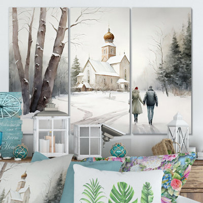 Couple amoureux, ensemble d'art mural en toile