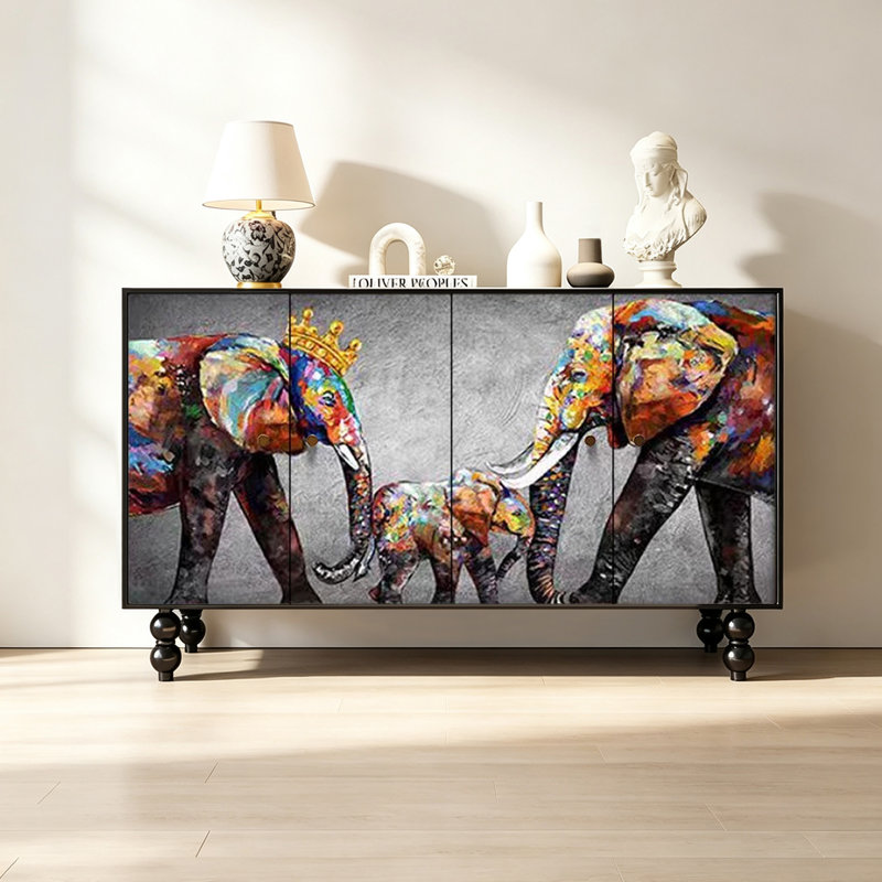 Buffet léger de luxe rétro avec art français