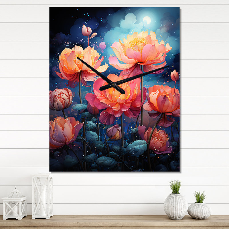 Corlenzo - Tulips Wall Clock Oversized, Medium