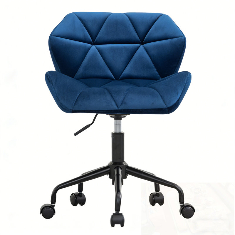 Chaise de bureau pivotante ajustable en forme de losange, Bleu