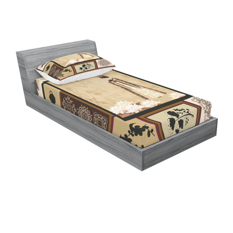 Ensemble de draps traditionnel, Ensemble de draps pour lit simple avec drap-housse
