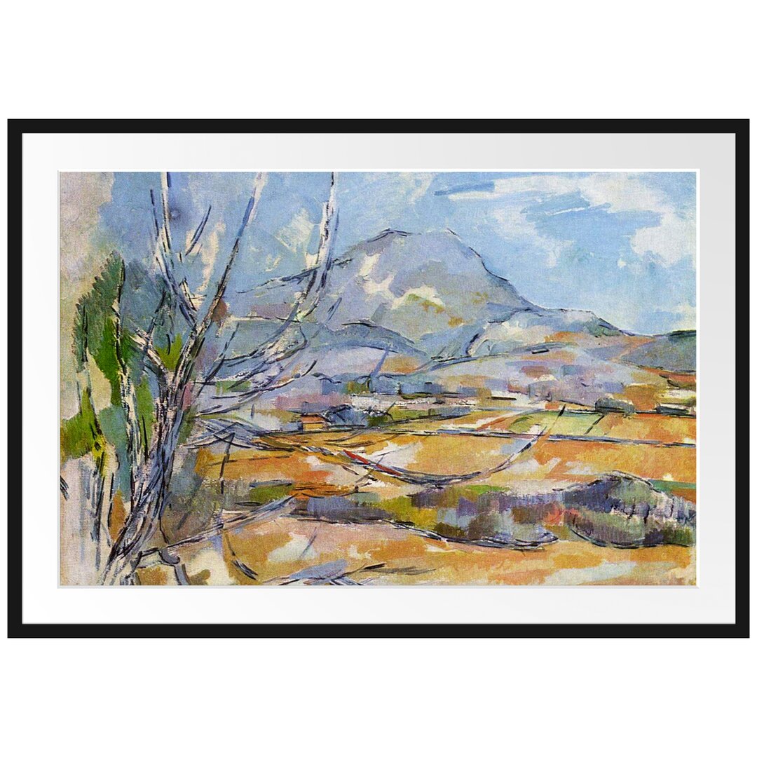 Gerahmter Kunstdruck The Sainte-Victoire Mountains von Paul Cézanne