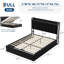 Structure de lit double avec rangement relevable, lit tapissier en velours avec tête de lit, lit plateforme en métal-117328042-117328041