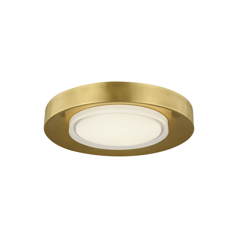 Hilo 1 - Light LED Flush Mount, Natural Brass