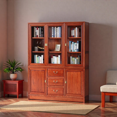 Millicent 76.8'' H x 59.1'' W  Solid Wood Standard Bookcase