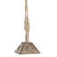 Luminaire suspendu carré en pin 16 po