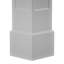 Ensemble de colonnes encastrées carrées classiques en PVC avec base standard standard Craftsman-36092085