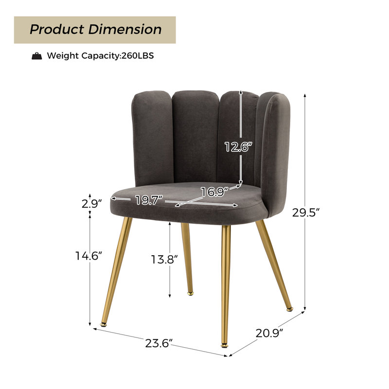 Chaise d'appoint Easthampton, Polyester gris