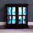 Retro Cabinet With Adjustable Shelves, Led Lighting, Vintage Design For Home Decor Style , Look