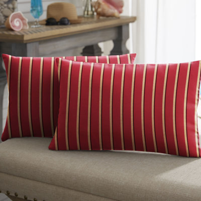  Stripe Outdoor Rectangular Sunbrella Pillow Cover & Insert