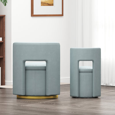 Chaise pivotante confortable avec rangement et rotation à 360 degrés, idéale pour diverses pièces