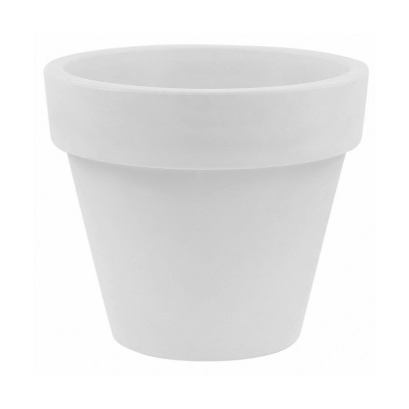 Pot à fleurs en résine Maceta, Blanc, H 54,25 po x l 62,75 po x P 62,75 po