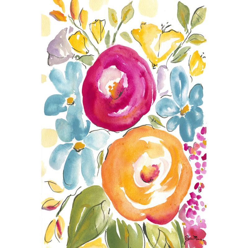 Flower Delight I 1 Piece Wrapped Canvas Painting, 122cm H x 81cm W