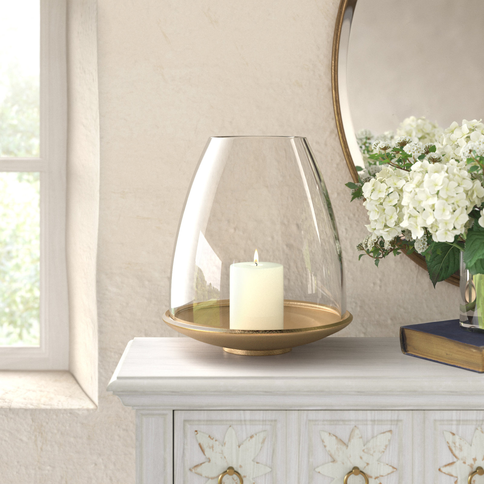 Barrow Hurricane Candle Holder, 12" H x 10" W x 10" D 