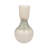 Modern Two-Tone Metal Table Vase for Home Decor - Elegant Tall Flower Vase Accent for Tabletops, and Entryway - White & Blue-1204117349