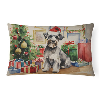 Schnauzer Christmas Fabric Decorative Pillow
