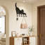 Porte-manteau mural en métal noir avec porte-clés