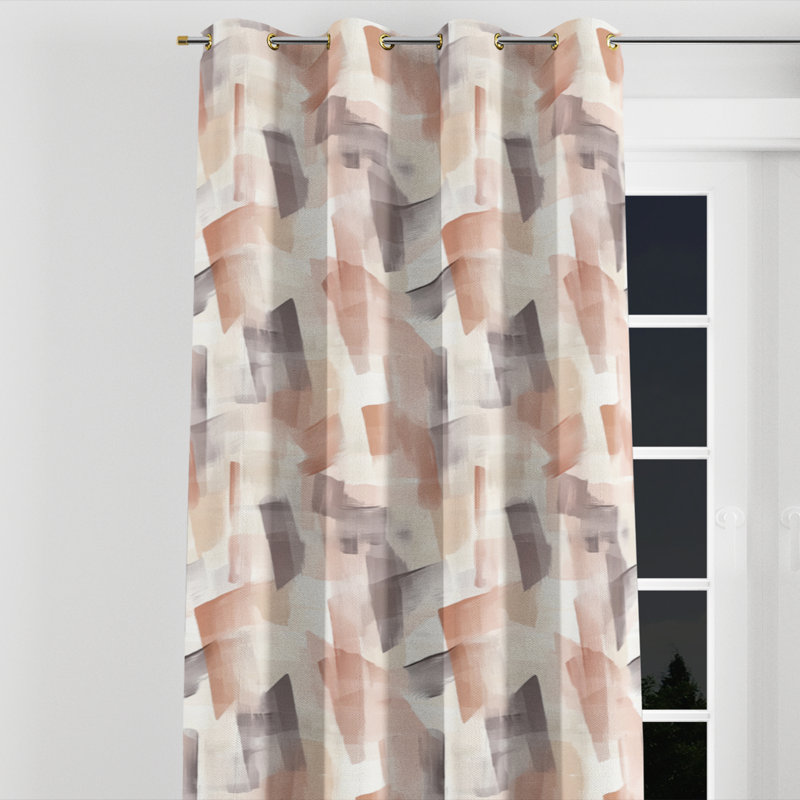 Rideaux obscurcissants Modern Room - Rideau à œillets Abstract, Œillets dorés, L 52 po x L 84 po