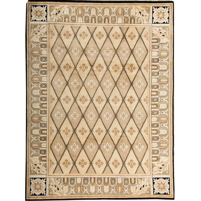 Hand-Knotted High-Quality Camel Area Rug