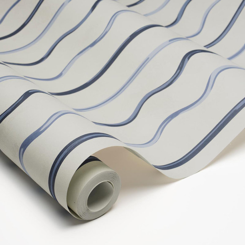 Papier peint Schumacher x Backdrop Affogato, Bleuet / bleu marine foncé