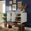 Armoire de rangement murale blanche 35,43 "avec portes, armoire de rangement moderne avec tablettes