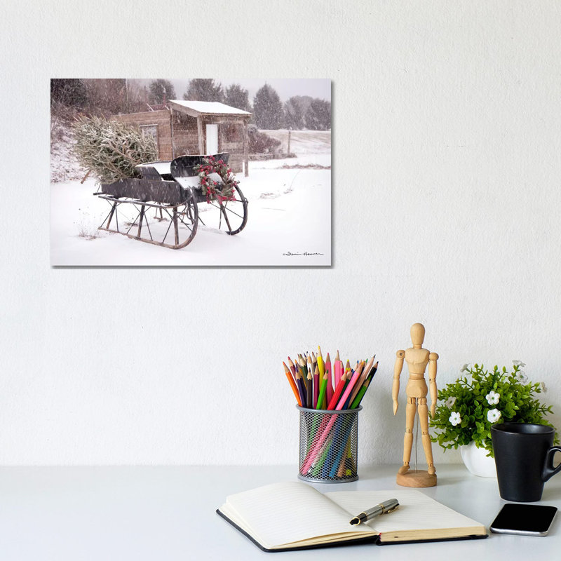 Grandpa's Sleigh by Irvin Hoover - Wrapped Canvas Print, 20.32 cm H x 30.48 cm W