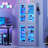 8-Tier Shoe Cabinet With LED Lighting And Adjustable Shelves-1871028593