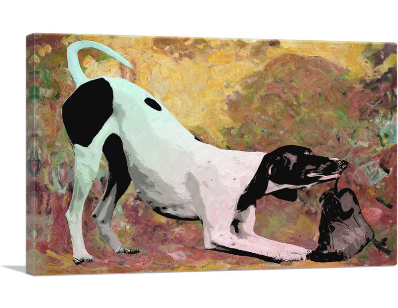 Pointer Dog Breed - impression sur toile tendue, H 12 po x l 18 po x P 0,75 po