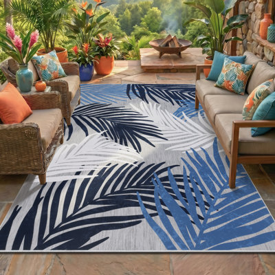 6' x 9' Non Slip Boho Indoor/Outdoor Area Rug