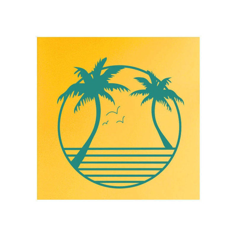 Nautical & Beach Non-Wall Damaging Wall Decal, Aqua Green