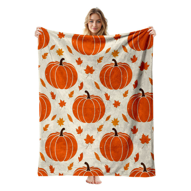 Jeté JYK, Citrouilles orange - automne