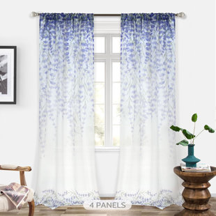 Risabh Polyester Sheer Curtain (Set of 4)