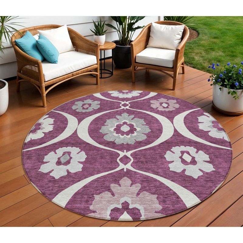 Tapis intérieur lavable 8 po ivoire et gris