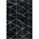 Rapture Contemporary Celestial Black/Silver Gray Area Rug