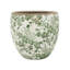 Vase à fleurs en céramique à motif floral, 13 x 13 x 11,5 cm (lot de 4).